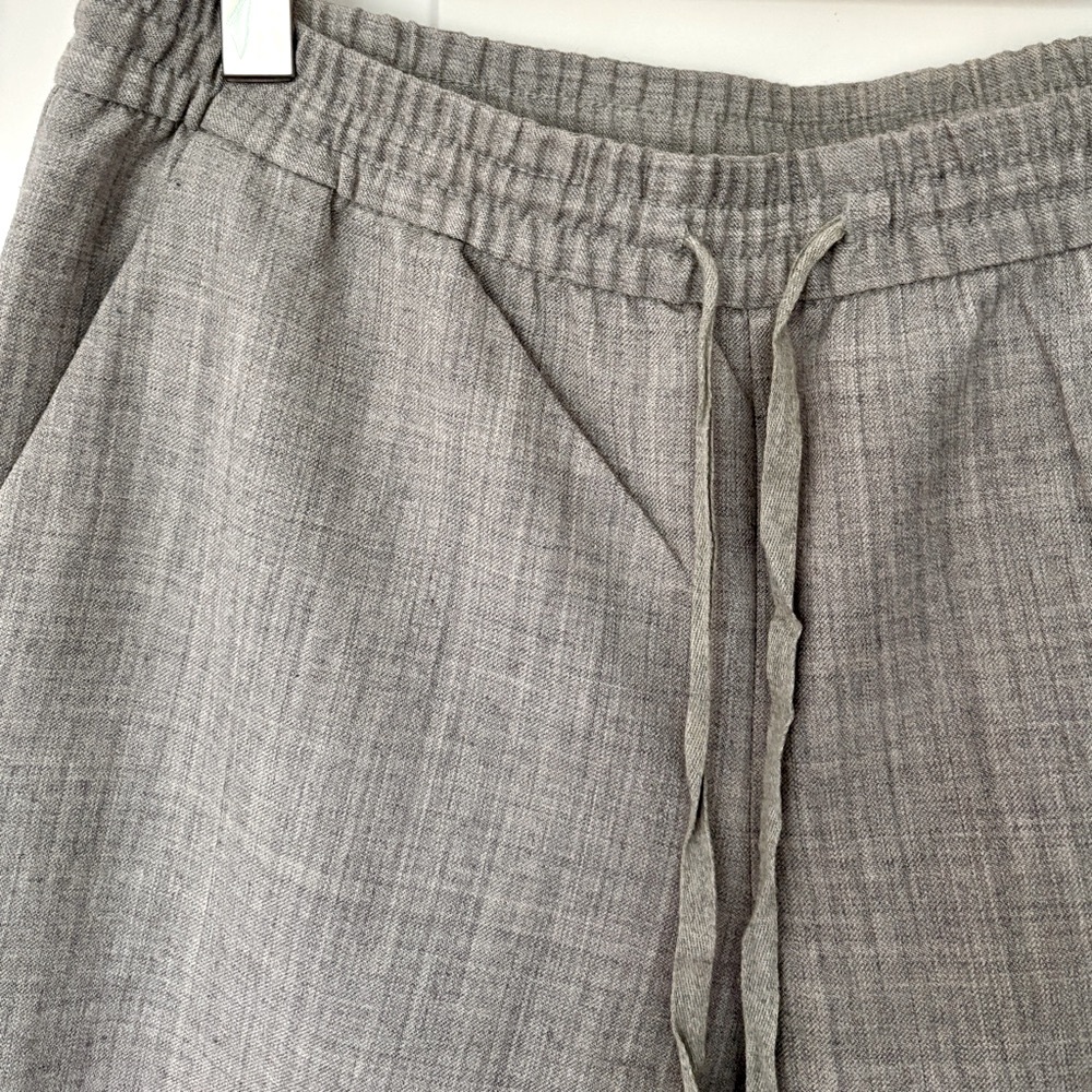 Gray Wool Casual Pants